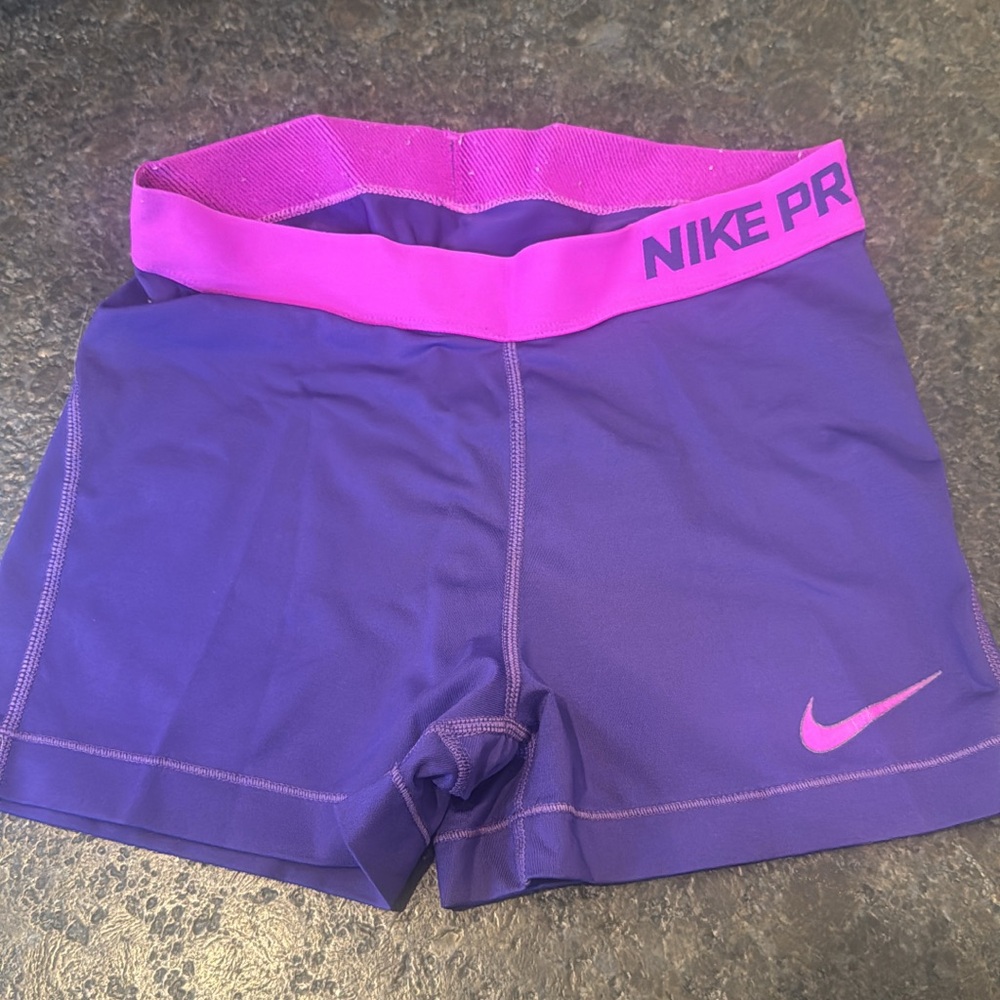 Nike Purple Shorts with Pink Details